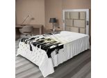 Abakuhaus Lenzuolo Da Baseball, Sfondo Da Baseball Con Pois E Scritta Grunge Scura Batting Team, Lenzuolo Morbido E Confortevole Per Un Letto Decorativo 1 Pezzo 190 Cm X 100 Cm, Nero Giallo Bianco