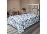 Abakuhaus Lenzuolo Tulipano, Dimensioni Autentiche Diverse Con Illustrazione Di Tetti Di Mattoni E Stampa Motley Lines, Lenzuolo Morbido E Confortevole Per Un Letto Decorativo 1 Pezzo 260 Cm X 168 Cm, Blu