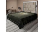 Abakuhaus Lenzuolo Grunge, Classico Candelabro Dorato In Una Stanza Gotica Buia, Immagine Vintage, Lenzuolo Morbido E Confortevole Per Un Letto Decorativo, 1 Pezzo, 244 Cm X 205 Cm, Grigio E Giallo
