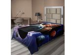 Abakuhaus Lenzuolo, Sistema Solare Pianeti Tutti Insieme Nello Spazio Mercurio Giove Globo Saturno Universo, Morbido E Confortevole Lenzuolo Superiore Per Un Letto Decorativo 1 Pezzo 260 Cm X 168 Cm, Multicolore