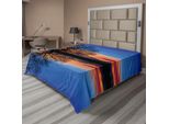 Abakuhaus Lenzuolo Naturale, Maestoso Albero In Fiore Al Tramonto Con Riflessi D'acqua, Lenzuolo Morbido E Confortevole Per Un Letto Decorativo 1 Pezzo 244 Cm X 205 Cm, Arancione Blu