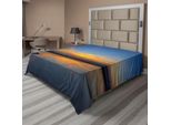Abakuhaus Lenzuolo Yellowstone, Parco Nazionale Di Yellowstone Alba Sul Lago Immagine Naturale All'aperto, Morbido E Confortevole Lenzuolo Superiore Per Un Letto Decorativo 1 Pezzo 244 Cm X 205 Cm, Giallo / Blu