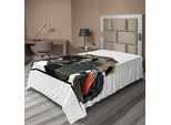 Abakuhaus Lenzuolo Per Auto, Auto Mostruosa Gigante Con Illustrazione Di Pneumatici Sovradimensionati, Lenzuolo Morbido E Confortevole Per Un Letto Decorativo 1 Pezzo 260 Cm X 168 Cm, Multicolore