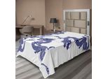 Abakuhaus Lenzuolo Con Drago, Drago Indigeno Giapponese Su Sfondo Bianco, Leggenda Creativa, Mito Asiatico Stampato, Lenzuolo Morbido E Confortevole Per Un Letto Decorativo, 1 Pezzo, 260 Cm X 168 Cm, Blu