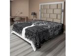 Abakuhaus Lenzuolo Grigio, Illustrazione Artistica Di Un Albero Con Rami Rigogliosi Allegra Erba Stagionale Stirata Dalla Natura, Morbido E Confortevole Lenzuolo Superiore Per Un Letto Decorativo 1 Pezzo 244 Cm X 205 Cm, Grigio Bianco