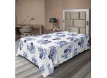 Abakuhaus Lenzuolo Giapponese, Creature Marine Raffigurate Come Coppie Di Innamorati Sulle Onde Stampa Ripetuta Unica Giapponese, Lenzuolo Morbido E Confortevole Per Un Letto Decorativo 1 Pezzo 260 Cm X 168 Cm, Blu Scuro
