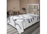 Abakuhaus Lenzuolo Seagulls, Gabbiani In Volo, Disegni Caricaturali In Diverse Posizioni Affiancati, Lenzuolo Morbido E Confortevole Per Un Letto Decorativo 1 Pezzo 260 Cm X 168 Cm, Bianco Nero