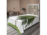 Abakuhaus Lenzuolo Con Albero, Panchina Sotto Un Albero Maestoso Che Sembra Un Simbolo Di Solitudine Nel Design Dell'ambiente Abitativo, Lenzuolo Morbido E Confortevole Per Un Letto Decorativo 1 Pezzo 260 Cm X 168 Cm, Verde Bianco