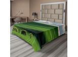 Abakuhaus Lenzuolo Paesaggistico, Colline Al Tramonto, Cielo Nuvoloso, Natura Diurna, Morbido E Confortevole Lenzuolo Superiore Per Un Letto Decorativo, 1 Pezzo, 260 Cm X 228 Cm, Verde