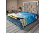 Abakuhaus Lenzuolo Nautico, Vista Panoramica Da Sogno Con Grande Nave Mercantile Nell'oceano, Stampa, Lenzuolo Morbido E Confortevole Per Un Letto Decorativo, 1 Pezzo, 260 Cm X 228 Cm, Blu