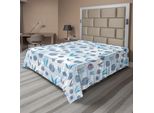 Abakuhaus Lenzuolo Tulipano, Dimensioni Autentiche Diverse Con Illustrazione Di Tetti Di Mattoni E Stampa Motley Lines, Lenzuolo Morbido E Confortevole Per Un Letto Decorativo 1 Pezzo 275 Cm X 260 Cm, Blu