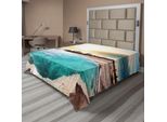 Abakuhaus Lenzuolo Yellowstone, Sorgenti Termali Nel Parco Nazionale Di Yellowstone, Sole, Nuvole, Terra Magica, Natura, Lenzuolo Morbido E Confortevole Per Un Letto Decorativo, 1 Pezzo, 266 Cm X 260 Cm, Turchese