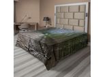 Abakuhaus Lenzuolo Vintage, Dungeon Old Tunnel Sun Rays Auf Der Anderen Seite Mystic Spooky Long Tunnel Illustrazione, Lenzuolo Morbido E Confortevole Per Un Letto Decorativo 1 Pezzo 260 Cm X 228 Cm, Marrone
