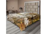 Abakuhaus Lenzuolo Paesaggistico, Ponte Carlo Di Praga Città Vecchia Repubblica Ceca Vista Sul Fiume, Lenzuolo Morbido E Confortevole Per Un Letto Decorativo 1 Pezzo 260 Cm X 228 Cm, Multicolore
