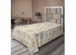 Abakuhaus Lenzuolo Olympia, Collezione Di Icone Del Fitness E Dello Sport Palestra Aerobica Stile Di Vita Sano Tema Arte, Lenzuolo Morbido E Confortevole Per Un Letto Decorativo 1 Pezzo 260 Cm X 168 Cm, Beige Blu