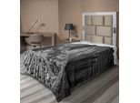 Abakuhaus Lenzuolo Bianco E Nero, Vista Dall'alto Edificio Storico Architettura Stampa, Lenzuolo Morbido E Confortevole Per Un Letto Decorativo 1 Pezzo 260 Cm X 168 Cm, Bianco E Nero