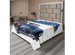 Abakuhaus Lenzuolo Oldtimer, Immagine Di Un'auto D'epoca Storica In Stile Vintage, Lenzuolo Morbido E Confortevole Per Un Letto Decorativo 1 Pezzo 260 Cm X 228 Cm, Blu Rosso
