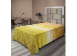 Abakuhaus Lenzuolo Giallo, Campo Di Riso, Fattoria E Paesaggio Agricolo, Raggi Di Sole, Nuvolosità, Morbido E Confortevole Lenzuolo Superiore Per Un Letto Decorativo, 1 Pezzo, 190 Cm X 100 Cm, Beige Giallo