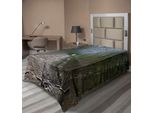 Abakuhaus Lenzuolo Vintage, Dungeon Old Tunnel Sun Rays Auf Der Anderen Seite Mystic Spooky Long Tunnel Illustrazione, Lenzuolo Morbido E Confortevole Per Un Letto Decorativo 1 Pezzo 190 Cm X 100 Cm, Marrone