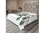 Abakuhaus Lenzuolo Tropicale Con Animali, Mamma E Cucciolo Di Koala, Che Riposano Su Un Albero Nella Foresta Selvaggia, Morbido E Confortevole Lenzuolo Superiore Per Un Letto Decorativo 1 Pezzo 244 Cm X 205 Cm, Grigio Marrone