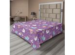 Abakuhaus Lenzuolo Magico, Unicorno E Arcobaleno, Bacchetta Magica, Asilo Nido, Bambina, Stampa Con Creature, Lenzuolo Morbido E Confortevole Per Un Letto Decorativo, 1 Pezzo, 260 Cm X 228 Cm, Multicolore