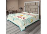 Abakuhaus Lenzuolo Magico, Stampa Magica Con Motivi Decorativi A Spirale In Stile Pop Art Retrò, Lenzuolo Morbido E Confortevole Per Un Letto Decorativo 1 Pezzo 244 Cm X 205 Cm, Multicolore