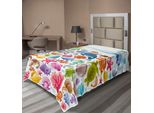 Abakuhaus Lenzuolo Tropicale Con Animali, Collezione Subacquea Con Animali Marini, Balena, Coralli E Fondali Marini, Lenzuolo Morbido E Confortevole Per Un Letto Decorativo, 1 Pezzo, 260 Cm X 168 Cm, Multicolore