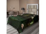 Abakuhaus Lenzuolo Magico, Luogo Segreto Mistico, Oscurità Profonda Nella Foresta Con Farfalle E Fiori, Immagine Zen, Lenzuolo Morbido E Confortevole Per Un Letto Decorativo, 1 Pezzo, 260 Cm X 168 Cm, Verde Marrone