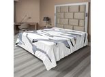 Abakuhaus Lenzuolo Seagulls, Gabbiani In Volo, Disegni Caricaturali In Diverse Posizioni Affiancati, Lenzuolo Morbido E Confortevole Per Un Letto Decorativo 1 Pezzo 275 Cm X 260 Cm, Bianco Nero