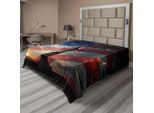 Abakuhaus Lenzuolo Americano, Statua Della Libertà Monumento Nazionale Liberty Island Alba Con Bandiera Americana Paesaggio, Morbido E Confortevole Lenzuolo Superiore Per Un Letto Decorativo 1 Pezzo 260 Cm X 228 Cm, Nero
