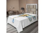 Abakuhaus Lenzuolo Libellula, Primo Piano Della Libellula Meccanica Con Occhi Sfaccettati E Stampa Del Corpo, Lenzuolo Morbido E Confortevole Per Un Letto Decorativo 1 Pezzo 260 Cm X 168 Cm, Giallo / Blu