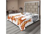 Abakuhaus Lenzuolo Tropicale Con Animali, Canguro Australiano E Koala In Diverse Posizioni Stampa Artistica, Lenzuolo Morbido E Confortevole Per Un Letto Decorativo 1 Pezzo 266 Cm X 260 Cm, Grigio Marrone