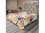 Abakuhaus Lenzuolo Libellula, Libellule Di Dimensioni Diverse Con Due Paia Di Ali Che Volano, Morbido E Confortevole Lenzuolo Superiore Per Un Letto Decorativo 1 Pezzo 244 Cm X 205 Cm, Multicolore