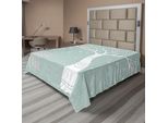 Abakuhaus Lenzuolo Magico, Motivo Magico Con Stelle E Luna, Illustrazione Stilizzata, Lenzuolo Morbido E Confortevole Per Un Letto Decorativo 1 Pezzo 266 Cm X 260 Cm, Verde Mandorla Bianco