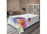 Abakuhaus Lenzuolo Tropicale Con Animali, Calamari Colorati, Morire Circondati Dall'oceano Pixel, Immagine Esotica, Lenzuolo Morbido E Confortevole Per Un Letto Decorativo 1 Pezzo 260 Cm X 168 Cm, Multicolore