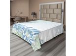 Abakuhaus Lenzuolo Libellula, Fiori Di Ninfea E Libellule Design Semplice Tema Ecologico E Naturale, Morbido E Confortevole Lenzuolo Superiore Per Un Letto Decorativo 1 Pezzo 266 Cm X 260 Cm, Blu Verde