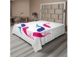 Abakuhaus Lenzuolo Giapponese, Coppie Di Calamari Autentici Simbolo Yin Yang Pesci Temi Marini, Lenzuolo Morbido E Confortevole Per Un Letto Decorativo 1 Pezzo 260 Cm X 228 Cm, Rosa Blu