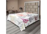 Abakuhaus Lenzuolo Libellula, Disegno Floreale Ibisco Decorazione Falena Libellula Creatura Simbolica Della Trasformazione, Lenzuolo Morbido E Confortevole Per Un Letto Decorativo 1 Pezzo 266 Cm X 260 Cm, Multicolore