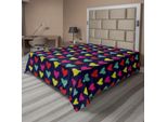 Abakuhaus Lenzuolo Di San Valentino, Stile Romantico, Cuori Colorati, Tema Amore E Felicità, Illustrazioni Di San Valentino Stampate, Lenzuolo Morbido E Confortevole Per Un Letto Decorativo, 1 Pezzo, 275 Cm X 260 Cm, Multicolore