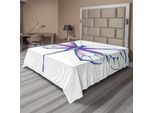 Abakuhaus Lenzuolo Libellula, Libellula Singola, Colori Tenui Tema Insetti Rapidi E Predatori, Lenzuolo Superiore Morbido E Confortevole Per Un Letto Decorativo 1 Pezzo 260 Cm X 228 Cm, Blu Violetto