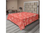 Abakuhaus Lenzuolo Star, Motivo Luna E Stelle, Notte Stellata, Stelle Cadenti, Galassia Spaziale, Stile Kids, Lenzuolo Morbido E Confortevole Per Un Letto Decorativo, 1 Pezzo, 266 Cm X 260 Cm, Bianco Corallo