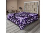 Abakuhaus Lenzuolo Celtico, Motivi Etnici Unici Con Nodi E Dettagli A Linee Variabili, Lenzuolo Morbido E Confortevole Per Un Letto Decorativo 1 Pezzo 244 Cm X 205 Cm, Viola Lilla