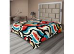 Abakuhaus Lenzuolo Psichedelico, Motivo Ispirato Alla Street Art E Ai Graffiti, Stile Retrò, Arte Urbana Moderna Per Adolescenti, Lenzuolo Morbido E Confortevole Per Un Letto Decorativo, 1 Pezzo, 275 Cm X 260 Cm, Multicolore