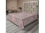 Abakuhaus Lenzuolo Celtico, Motivi Barocchi Celtici Radiosi, Forme Geometriche Diagonali E Triangolari, Lenzuolo Morbido E Confortevole Per Un Letto Decorativo, 1 Pezzo, 244 Cm X 205 Cm, Beige Marrone