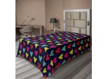 Abakuhaus Lenzuolo Di San Valentino, Stile Romantico, Cuori Colorati, Tema Amore E Felicità, Illustrazioni Di San Valentino Stampate, Lenzuolo Morbido E Confortevole Per Un Letto Decorativo, 1 Pezzo, 190 Cm X 100 Cm, Multicolore