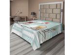 Abakuhaus Lenzuolo Magico, Specchio Colorato, Ramo, Nuvole, Spazio, Cielo, Surreale, Insolito, Lavoro Grafico, Lenzuolo Morbido E Confortevole Per Un Letto Decorativo, 1 Pezzo, 260 Cm X 228 Cm, Multicolore