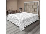 Abakuhaus Lenzuolo Star, Motivo Astratto A Stelle Diamantate, Geometrico Minimalista Vintage, Lenzuolo Morbido E Confortevole Per Un Letto Decorativo, 1 Pezzo, 266 Cm X 260 Cm, Bianco E Nero