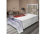Abakuhaus Lenzuolo Con Disegno, Veliero, Tema Marino, Morbido E Confortevole Lenzuolo Superiore Per Un Letto Decorativo 1 Pezzo 190 Cm X 100 Cm, Viola Scuro Nero Rubino