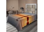 Abakuhaus Lenzuolo, Silhouette Di Un Singolo Albero [Su Un Tranquillo Lago Stampa Luminosa, Lenzuolo Morbido E Confortevole Per Un Letto Decorativo 1 Pezzo 190 Cm X 100 Cm, Arancione Blu