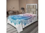 Abakuhaus Lenzuolo Ying Yang, Motivo Mandala Circolare Sfumato Con Yin Yang Terzo Occhio - Arte Asiatica Mistica Zen Culturale, Lenzuolo Superiore Morbido E Confortevole Per Un Letto Decorativo 1 Pezzo 190 Cm X 100 Cm, Rosa Blu